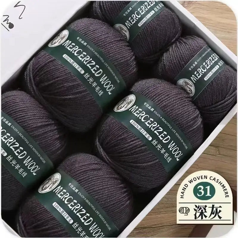 Hand-knitted Mongolian Cashmere Yarn for Cardigan Hat and Sweater, Worsted Woolen Wool, Hand-knitted Thread, 100g