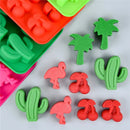 Hawaiian Cactus Pineapple Flamingo Silicone Ice Molds Maker Bar Party Drink Freeze Molds Silicone Mold For Ice Cube Trays Moulds