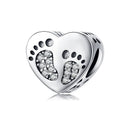 BAMOER 2024 New 925 Sterling Silver Mother and Daughter Hug Charm Beads for Charm Bracelet Personalized DIY Jewelry Making