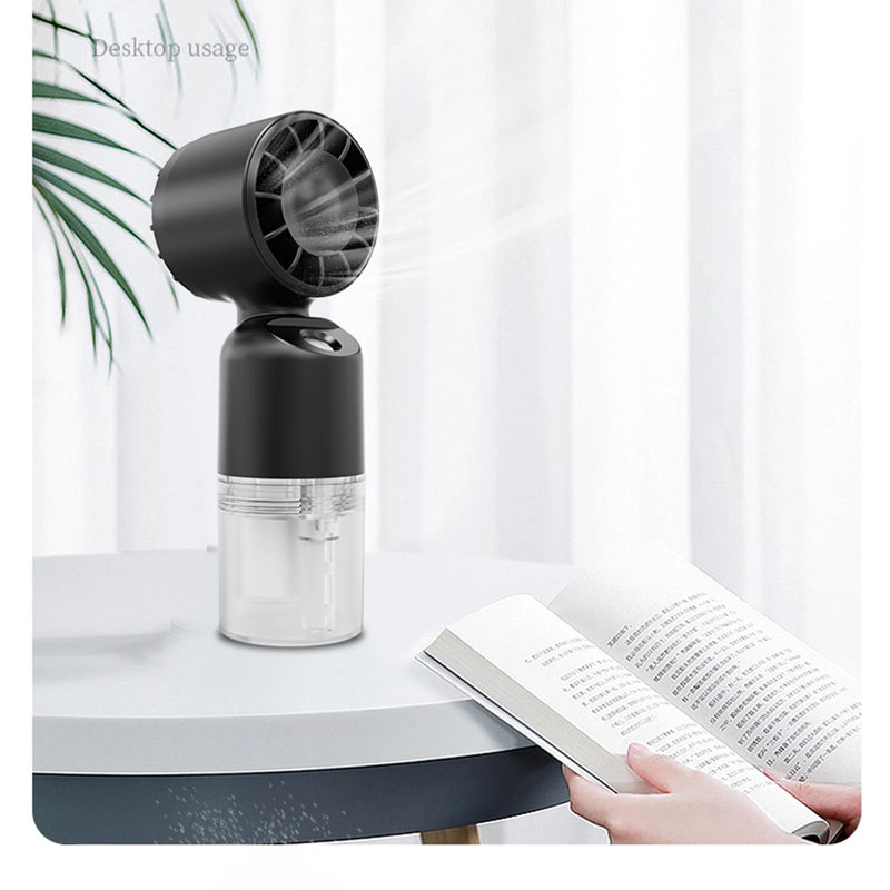 Portable Handheld Misting Fan Rechargeable Battery Operated Spray Water Mist Fan 3 Speeds Cooling Fans for Makeup Travel, Beach