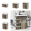 Large-capacity Desk Organizer Storage Box Dust-proof Clear Dormitory Drawer Display Rack Plastic Skin Care Products Shelf