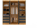 Wardrobe Couple with Mirror 4 Doors 6 Drawers Araplac Sofia