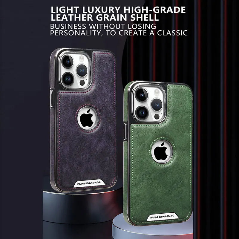 Business Leather Phone Case For IPhone 12 13 14 15 Pro Max 15 Puls Anti-drop Magnetic Phone Cover Magsafe For IPHON 14 15 ProMax