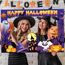 1Set Happy Halloween Foto Booth Requisiten Papierrahmen Thema Party Dekoration Zubehör Halloween Party Aktivität Zuhause DIY Fotorequisite