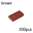 200PCS MOC Assemble Particles 3069 30070 1x2 Bricks Flat Tile Smooth 1*2 Building Blocks DIY Educational Creative Toy for Kids
