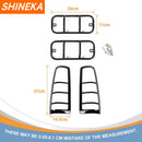 SHINEKA Auto Rückleuchten Dekoration Abdeckung Nebelschlussleuchte Zierrahmen für Suzuki Jimny 2007-2017 Exterieur Zubehör