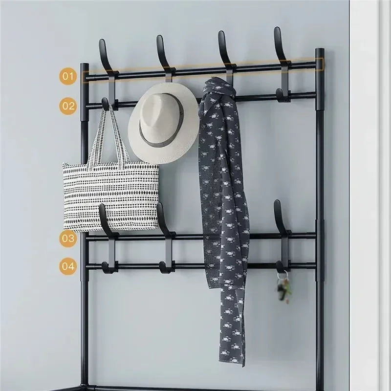 Clothes Shoe Hat Hangers Rack Multi-ayer Shoe Rack Doorway DIY Simple Floor Load-bearing Living Room Household Organizer Shelf