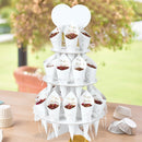 Wood/Kraft Paper Wedding Confetti Cone Tray Rustic Wedding Decoration Confetti Cones Stand DIY Holder Support Weding Supplies