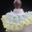 NEW Cartoon Chiffon Pleated White Pompon Applique Lace DIY Dress Skirt Ruffle Pompom Storage Basket Flowerpot Border Decoration