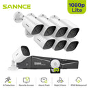 SANNCE 8CH 1080P Lite DVR CCTV System 4/8pcs FD 2.0MP Security Cameras IR Outdoor IP66 Video Surveillance Kit Motion Detection