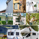 Ladders Extendable Telescopic 2.6M-5M Heavy Duty Multi Purpose Straight Loft Ladder Portable Folding Stainless Steel Ladder Tool