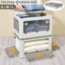 Storage box Folding Organizer With removable roller skates Transparent Storage Container Student Book Box Organizer Camping