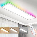 Oeegoo LED Panel Ceiling Light Dimmable 100 x 25cm with RGB Backlight, 30W 3300LM Ceiling Light with Remote Control