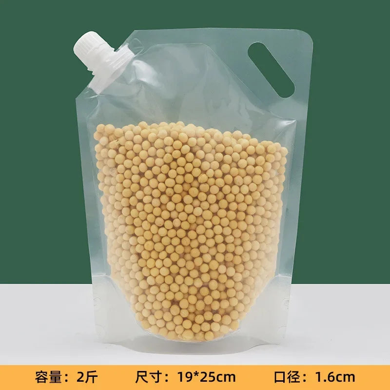 Grains Storage Packaging Bag Rice Dispenser Insect Proof Food Storage Sealed Bag Bean Container Kitchen Organizer with Nozzle