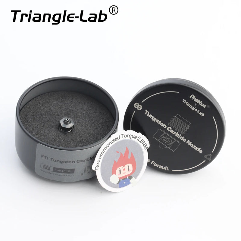 C Trianglelab Phaetus collaboration Tungsten Carbide Nozzle v6 Super Wear-Resistance DLC coating M6 thread for v6 hotend DDE blv