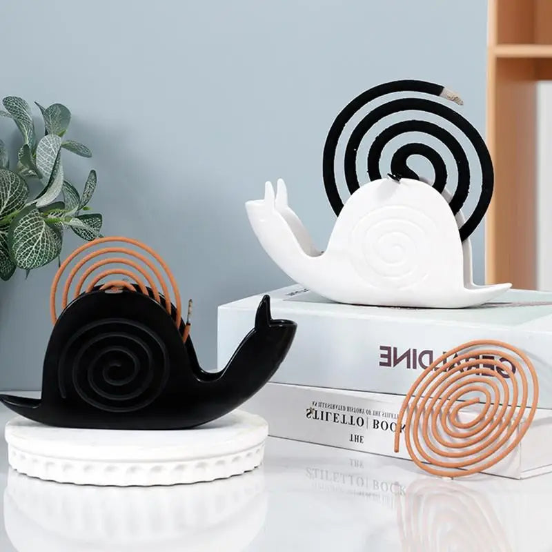 Incense Holder Fireproof Coil Burners Snail-shaped Incense Rack Coil Vertical Stand Creative Upside Down Incense Tray for room