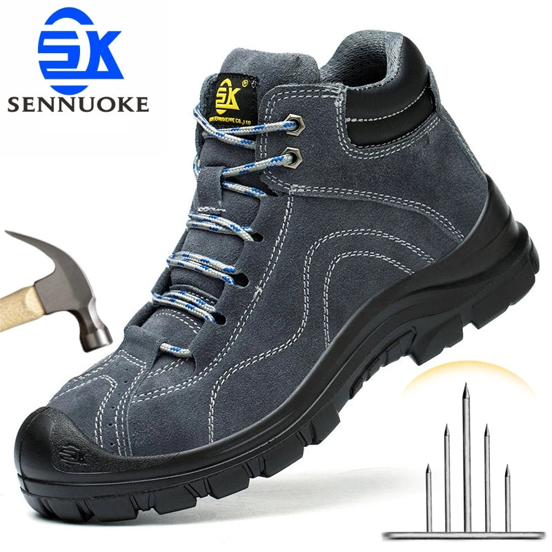 Safety Shoes Men's High Quality Industrial Work Boots Man for Work  Protection for the Feet Work Wear Free Shipping