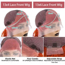 The Copper Tide | Ginger Orange Water Wave Lace Front Wig in Remy Human Hair