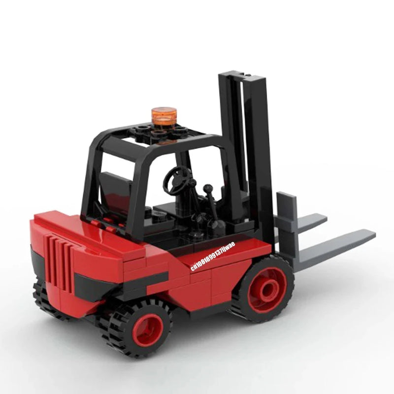 NEW 80PCS MOC city Engineering Modular Industrial Lift Truck Forklift model DIY creative ideas Child Toy Gift technology Blocks