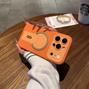 For iPhone 17 Pro Max 16 Luxury Magsafe Magnetic Holder Stand Matte Phone Case For iPhone 15 14 Plus 13 Lens Protective Cover