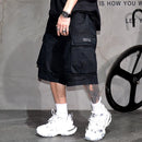Japanese Korean Cargo Shorts For Men Summer Heavyweight Cotton 5-Inch Premium Distressed Streetwear Trendy Casual Pants Male