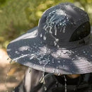 Sommer Sonnenhut mit breiter Krempe und Nackenschutz für Herren und Damen, verstellbar, Outdoor 50+ UPF Schutz Safari Kappe Wanderhut Angelhut