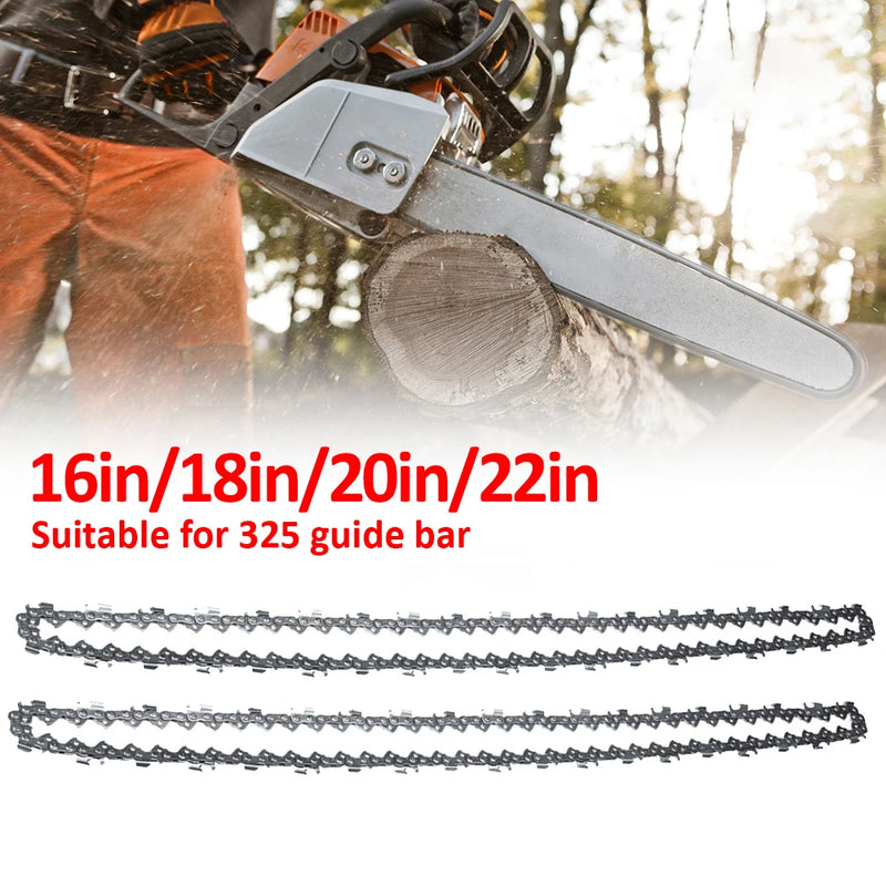 Steel Chainsaw Chain 16/18/20/22-inch 325 Pitch .058 Gauge 64/72/76/86 Drive Link For Electric Chainsaws Replacement Garden Tool