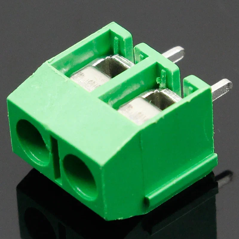 20PCS/LOT KF301-2P KF301-5.0-2P KF301 Screw 2Pin 5.0mm Straight Pin PCB Screw Terminal Block Connector Blue and green