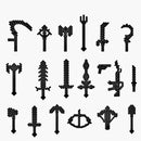 Candy Color My Weapons Building Blocks Soldier Figures Bow Arrow Pickaxe Hoe Sword Military Accessories Bricks Toys Gift Kid C12
