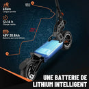 TODIMART S9 Adult Electric Scooter 1000W Motor 48V20.8AH Battery 80KM row Escooter 10 "Off-Road Fire E-Scooter