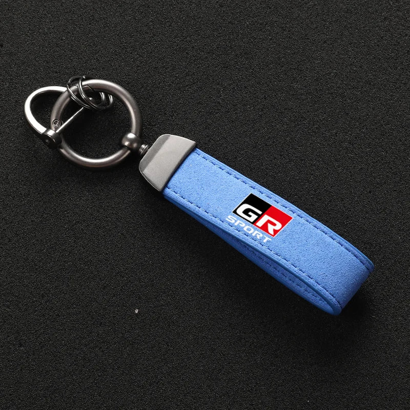 Suede Keychain Sport Key Ring Custom Gift With Logo For Toyota GR GAZOO RACING Toyota Yaris key ring Car Accessorie