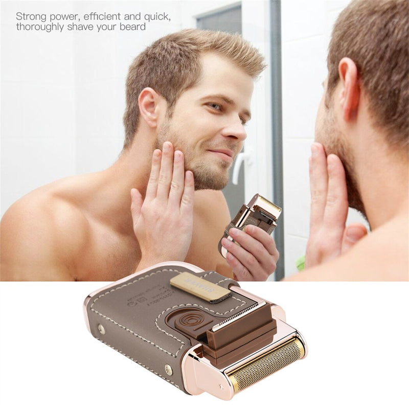 CkeyiN 2 in 1 Portable Electric Shaver For Men Mini Powerful Razor Rechargeable Beard Trimmer Cutter Machine