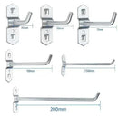 1-10pcs Pegboard Hooks, Steel Single Oblique Hangers for Garage Tool Organization, Kitchen Utensil Key Holder