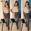 WOTWOY 2023 Summer Cotton T Shirt Women Loose Style Solid Tee Shirt Female Short Sleeve Top Tees O-Neck T-shirt Women 12 Colors