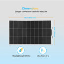 200W 100W Mono Flexible Solar Panel 20A/10A Solar Controller Module for Car RV Boat Home Roof Vans Camping 12V 24V Solar Battery
