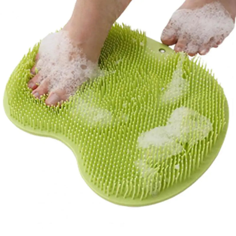 Silicone Exfoliating Shower Foot Wash Massager Scraper Non-Slip Suction Cup Bath Mat Back Massage Brush Body Cleaning Bath Tool