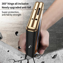 Leather Phone Case for Samsung Galaxy Z Fold 5 4 3 Fold4 Fold5 Gold Plating Magnetic Hinge Stand Back Cover with Mirror Film