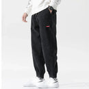 2026 Spring New Casual Loose Corduroy Solid Color Harem Pants Man Pockets All Match Fashion Male Trousers Streetwear Clothes