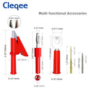 Cleqee P1503 Series Multimeter-Messleitungssatz mit austauschbarer Nadelprüfspitze, 4mm-Bananenstecker, Krokodilklemme, SMD-Testkabel