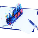3D Pop Up Card for Father's Day, Baby, Valentine, Father, Dad, Happy Birthday, Anniversary, Postcard, Thank You Gift
