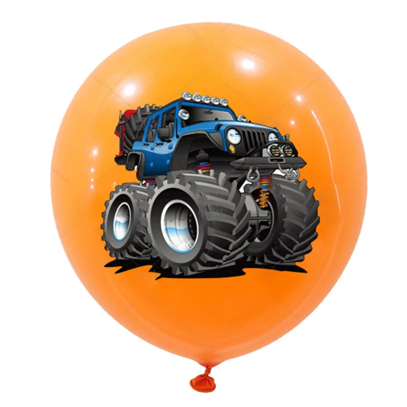 Monster Truck Balloons for Kids Monster Truck Birthday Decorations Race Car Theme Party Supplies