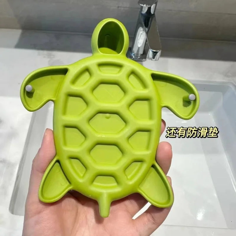 Turtle Soap Box Drain Soap Holder Box Bathroom Shower Soap Holder Sponge Storage Plate Tray Bathroom Supplies Bathroom Gadge