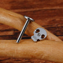Right Grand ASTM F136 Titanium 16G Punk Hollow Skull Tragus Stud Earring Cartilage Helix Lip Ring Halloween Piercing Jewelry