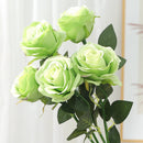 48cm Rose Black Silk Bouquet Peony Artificial Flower for Mother's Day Bud Bride Wedding Decor Home Decoration Artificial Flower