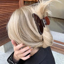 1pc Korean ins autumn/winter Maillard hair clip gold label chocolate brown hair clip shark clip large