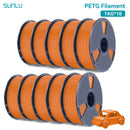 SUNLU 10KG PETG/ABS Filamente 10 Rollen 3D-Filament 1KG/Rolle 1.75mm 100% Filament ordentlich aufgereiht für den 3D-Druck aus der EU USA