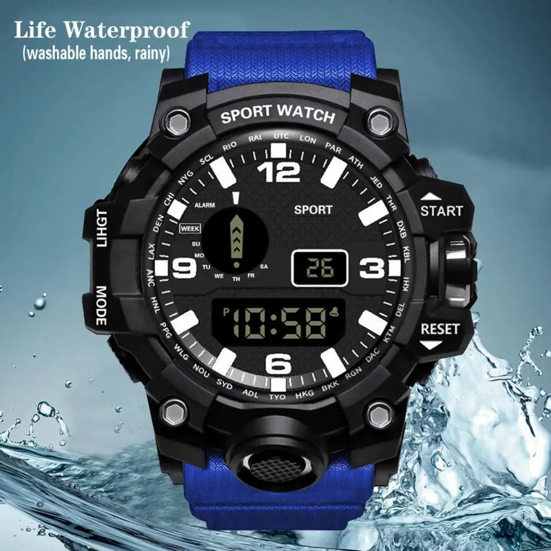 Men's LED Digital Watch Men Sport Watches Fitness Electronic Watch Multifunction Military Sports Watches Clock Kids Gifts