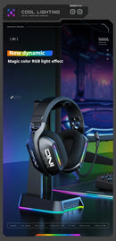 Wireless Gaming Headset: 2.4G/Wired/Bluetooth 3 Modes, Bendable HD Mic, Soft Ear Pads, Immersive Sound for PC/PS4/PS5 – Black