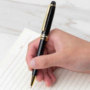 Retractable Metal Ballpoint Pen Gel Ink Pen Fine Point Black for shell Smooth Wr