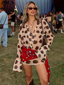 The Riviera | Polka-Dot Scarf-Sling Beach Maxi Dress